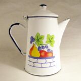 Retro style enamelled coffee maker
