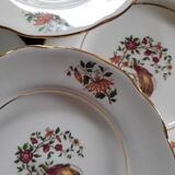 Porcelain dessert plates with bird decoration – Gressey 50s