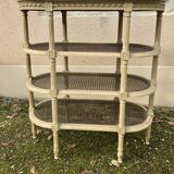 Wooden saddle on three shelves