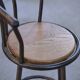 Industrial stool with oak seat, 1960s