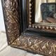 Antique Louis Philippe mirror in black and gold, 93X68cm