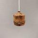 Small ceramic pendant lamp, Danish, from the 1970s–80s, in earth tones.