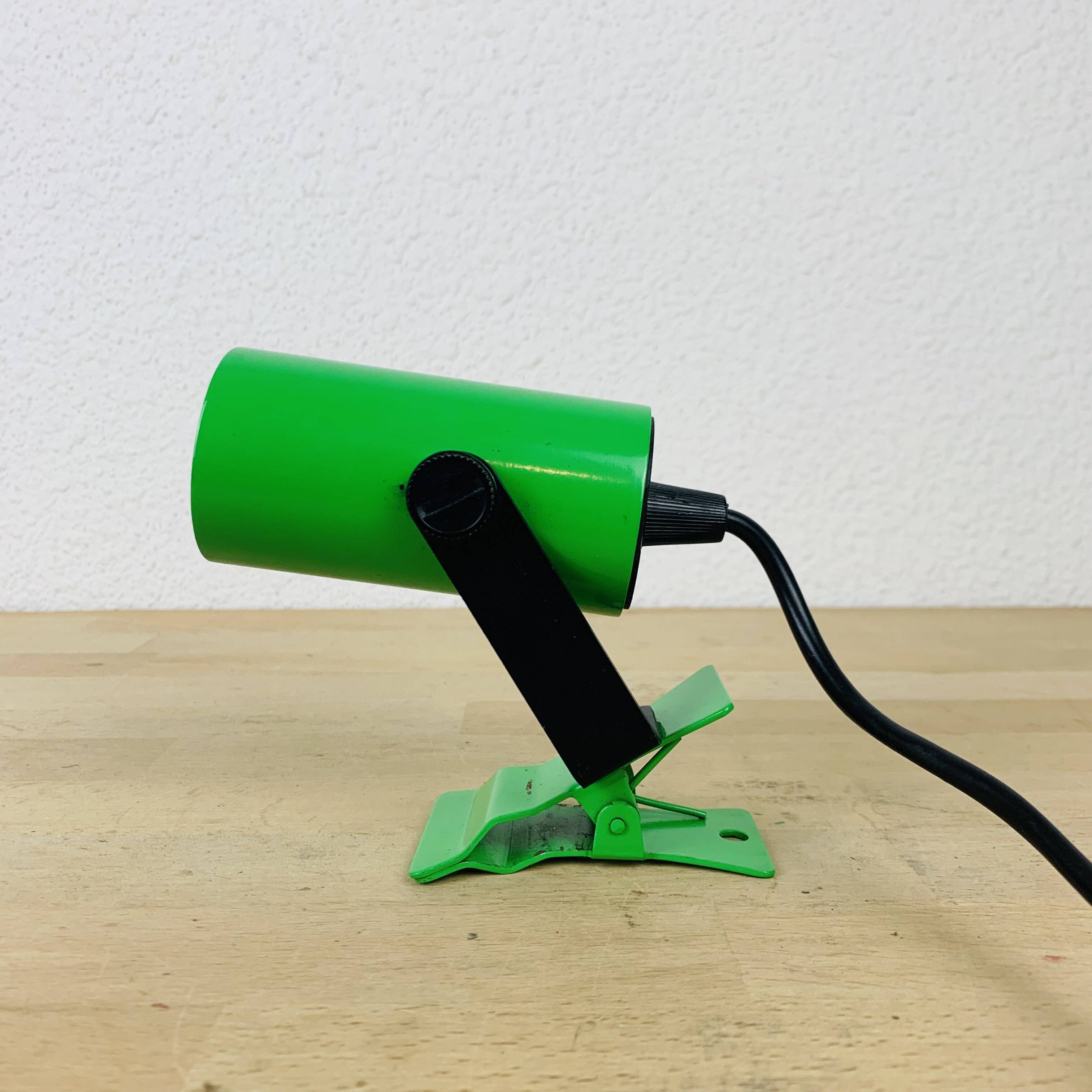 70s green clamp spot light