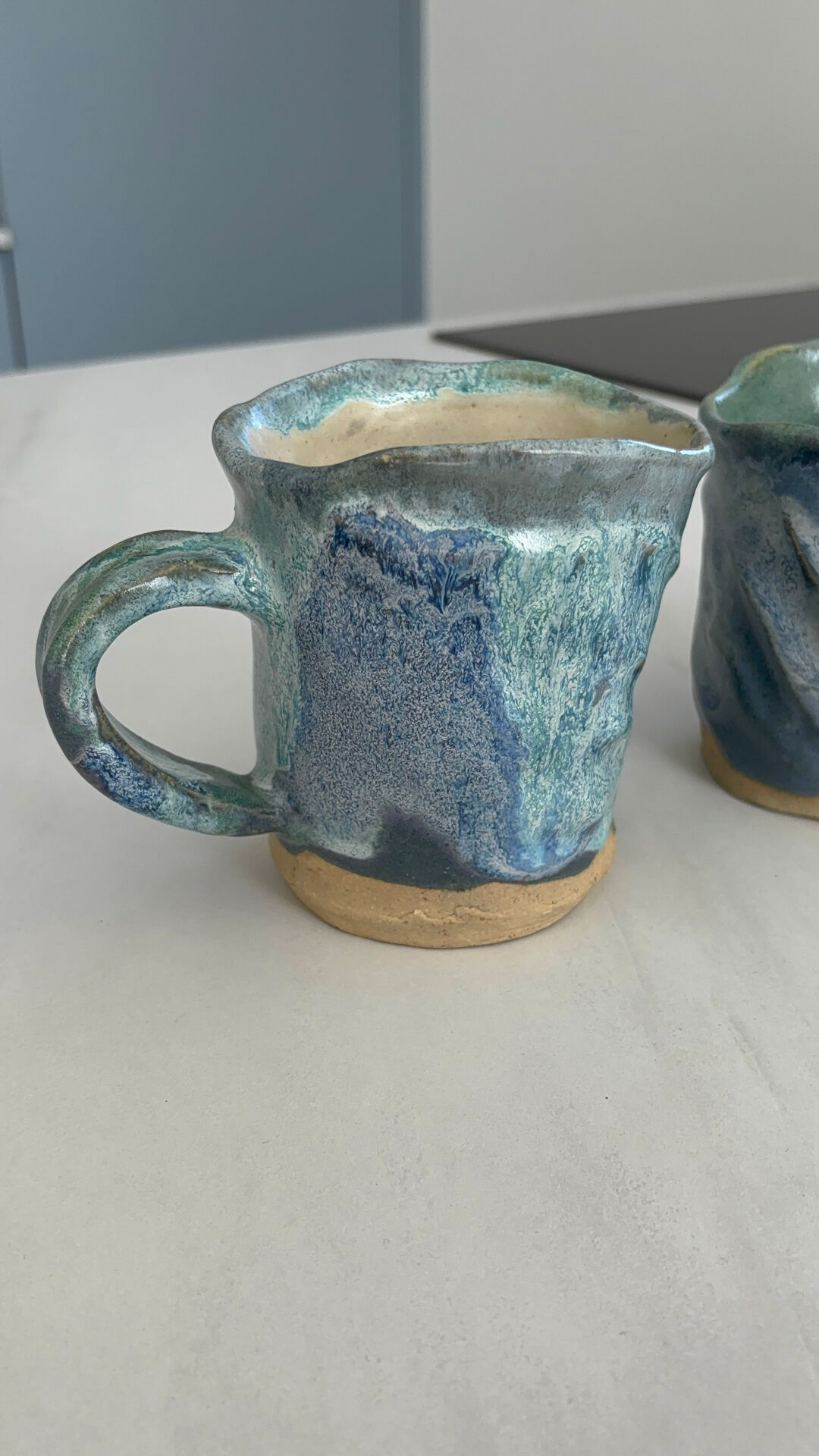 Set of 2 glazed ceramic mugs – Handmade rustic mugs