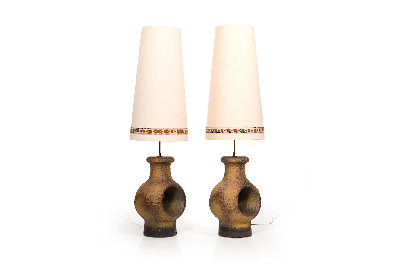 Paire de lampadaires en céramique danoise des années 1960