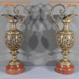 Paire d’aiguières en bronze, art nouveau – 1910