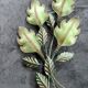 giant painted sheet metal wall lamp Murano glass plant leaf 105 cm