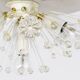 Emil Stejnar Lustre Blowball en Laiton et Cristal, Rupert Nikoll, Autriche, Années 1950
