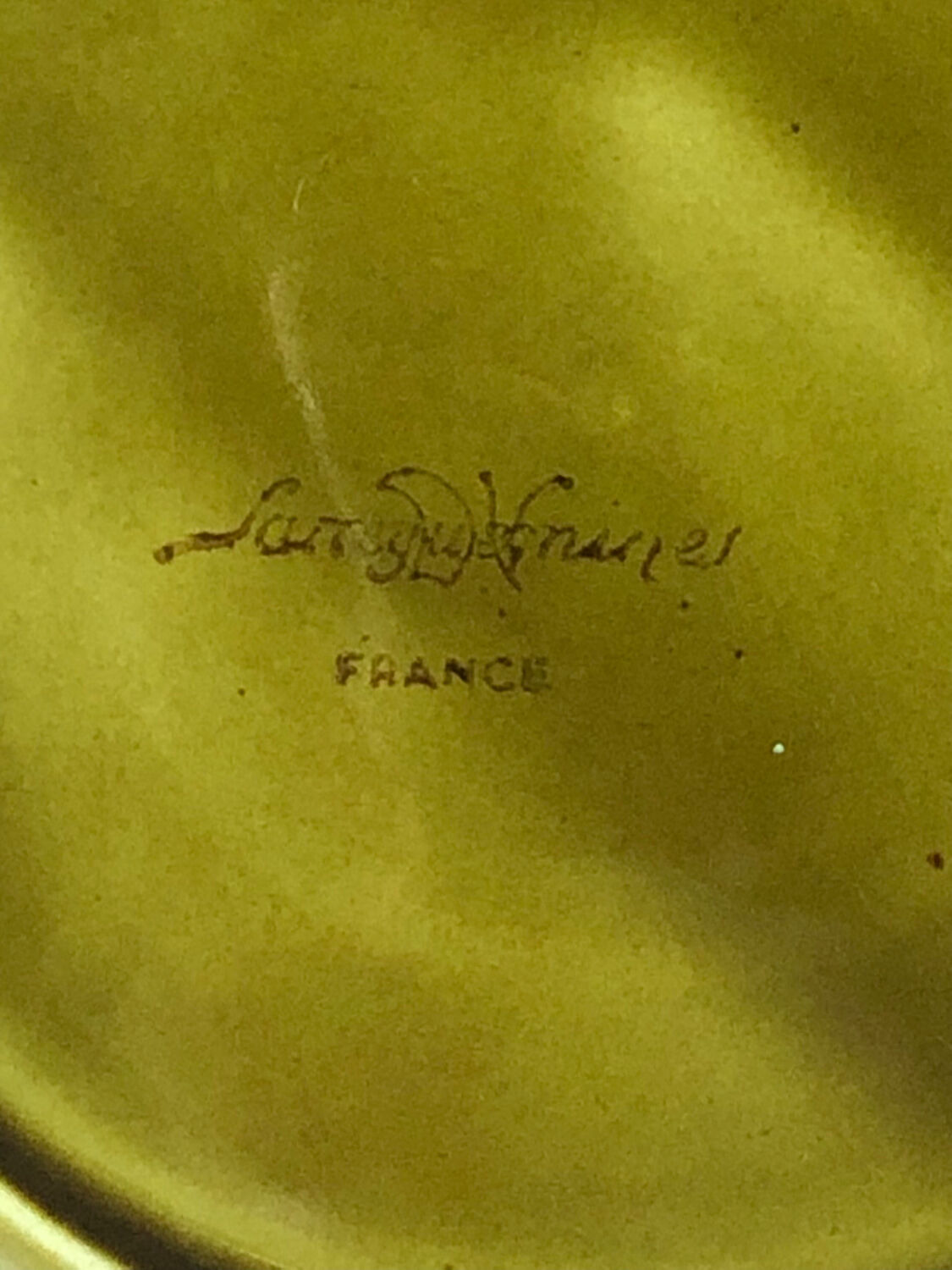 6 old Sarreguemines slip plates