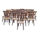 Old bistro chairs in solid oak wood