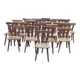 Old bistro chairs in solid oak wood