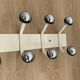 Vintage metal wall coat rack with ten hooks from the 70s
