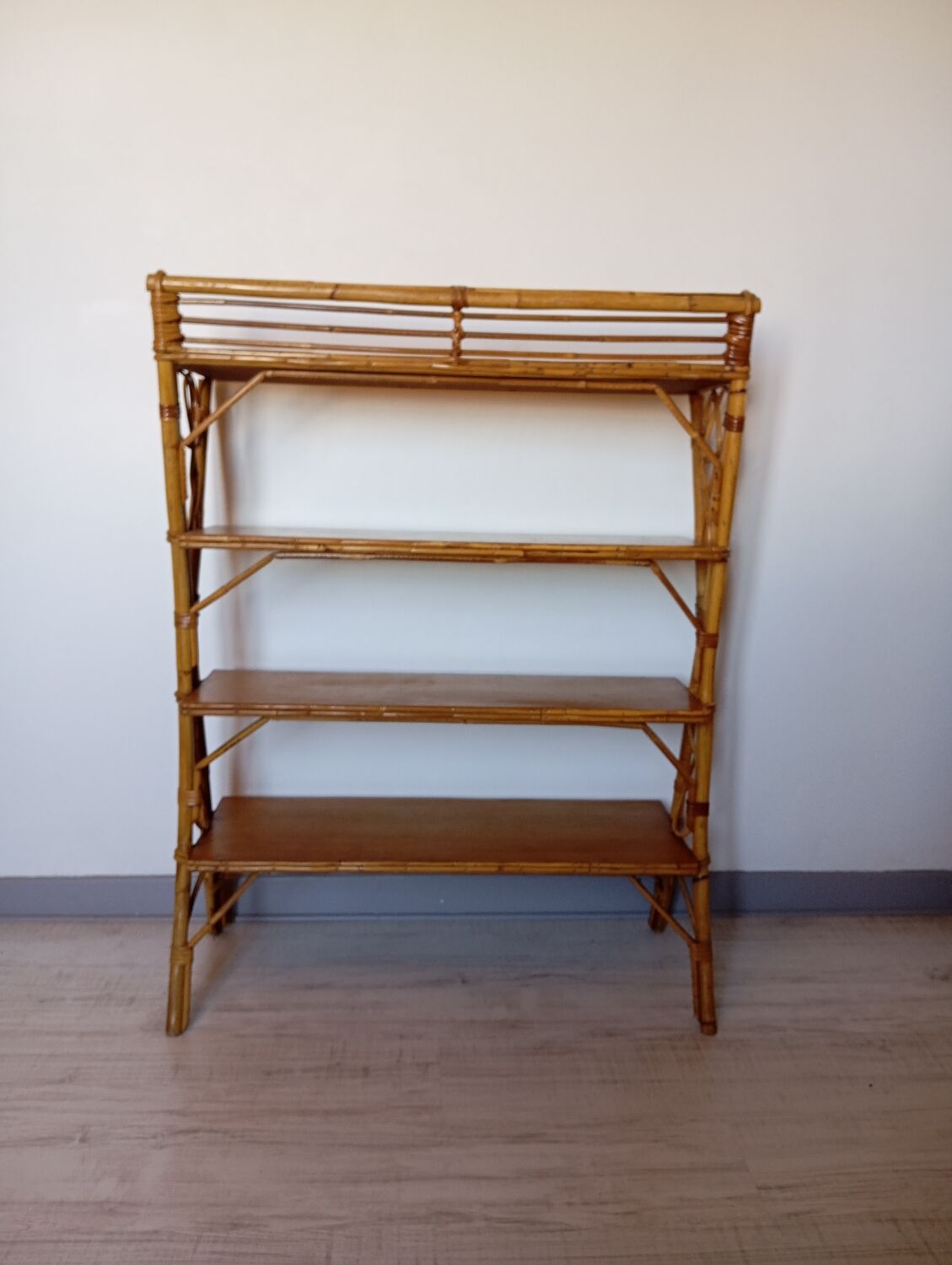 Rattan shelf