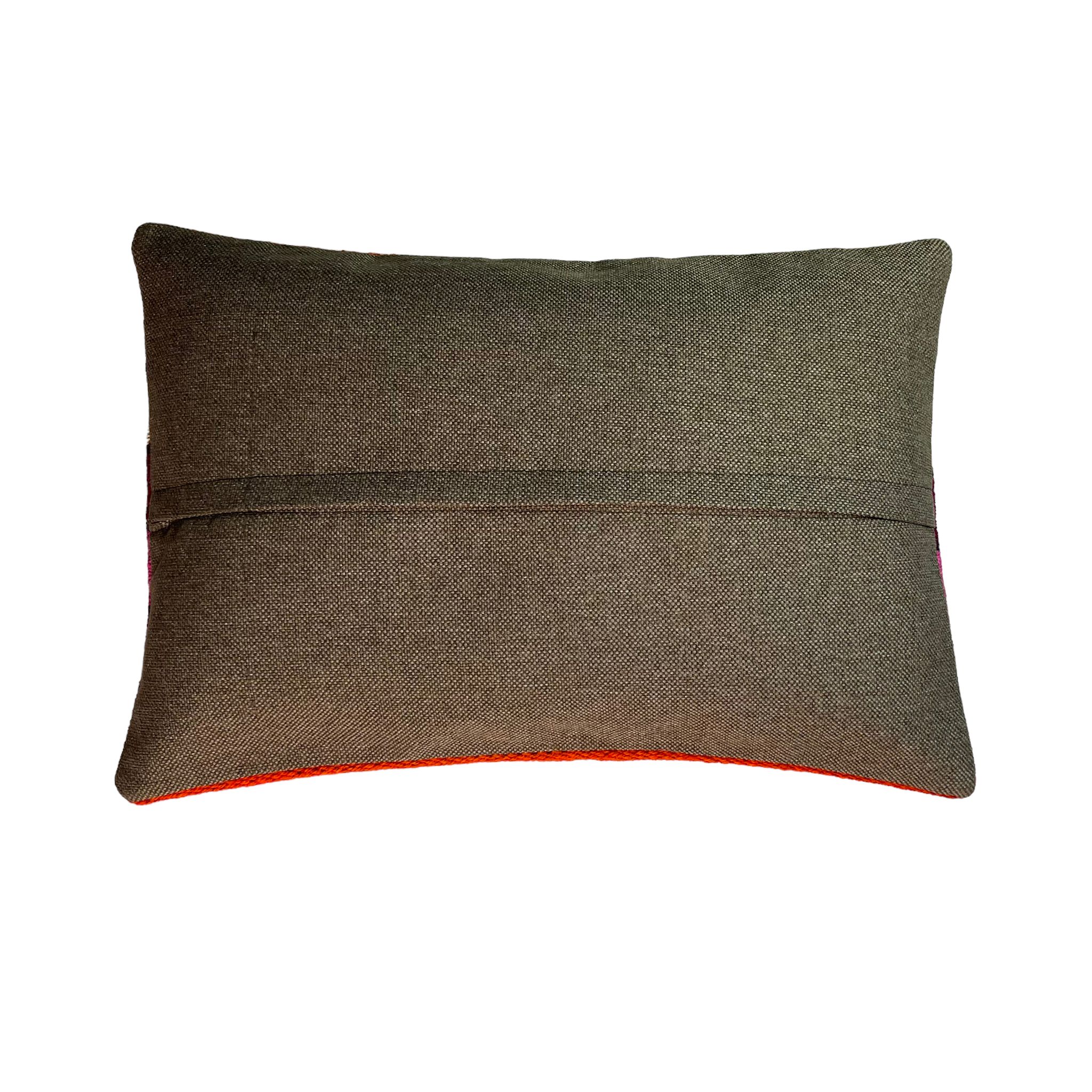 Vintage turkish kilim cushion cover, 30 x 50 cm