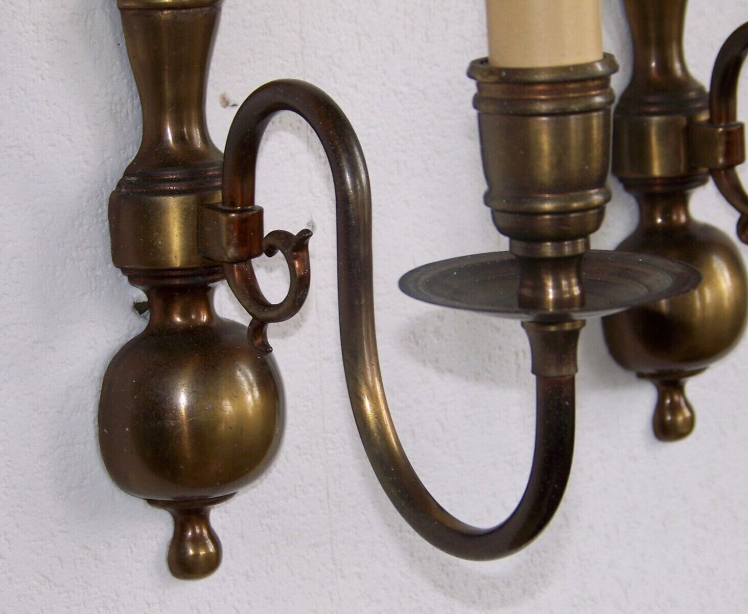 Pair of metal wall sconces