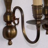Pair of metal wall sconces