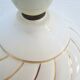 Ceramic lamp foot white and gold Italian design 80s