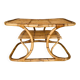 Table basse vintage en bambou et rotin dans le goût de Tito Agnoli, circa 1960