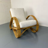 Fauteuil en rotin de Rohé Noordwolde, années 1950