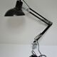 Lamp architect metal black design Aluminor vintage