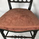 Pair of blackened wooden chairs Napoleon III era