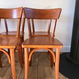 Set of 6 Luterma bistro chairs in beech wood 40-50s