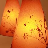 1950s ceiling lamp triangle in teak