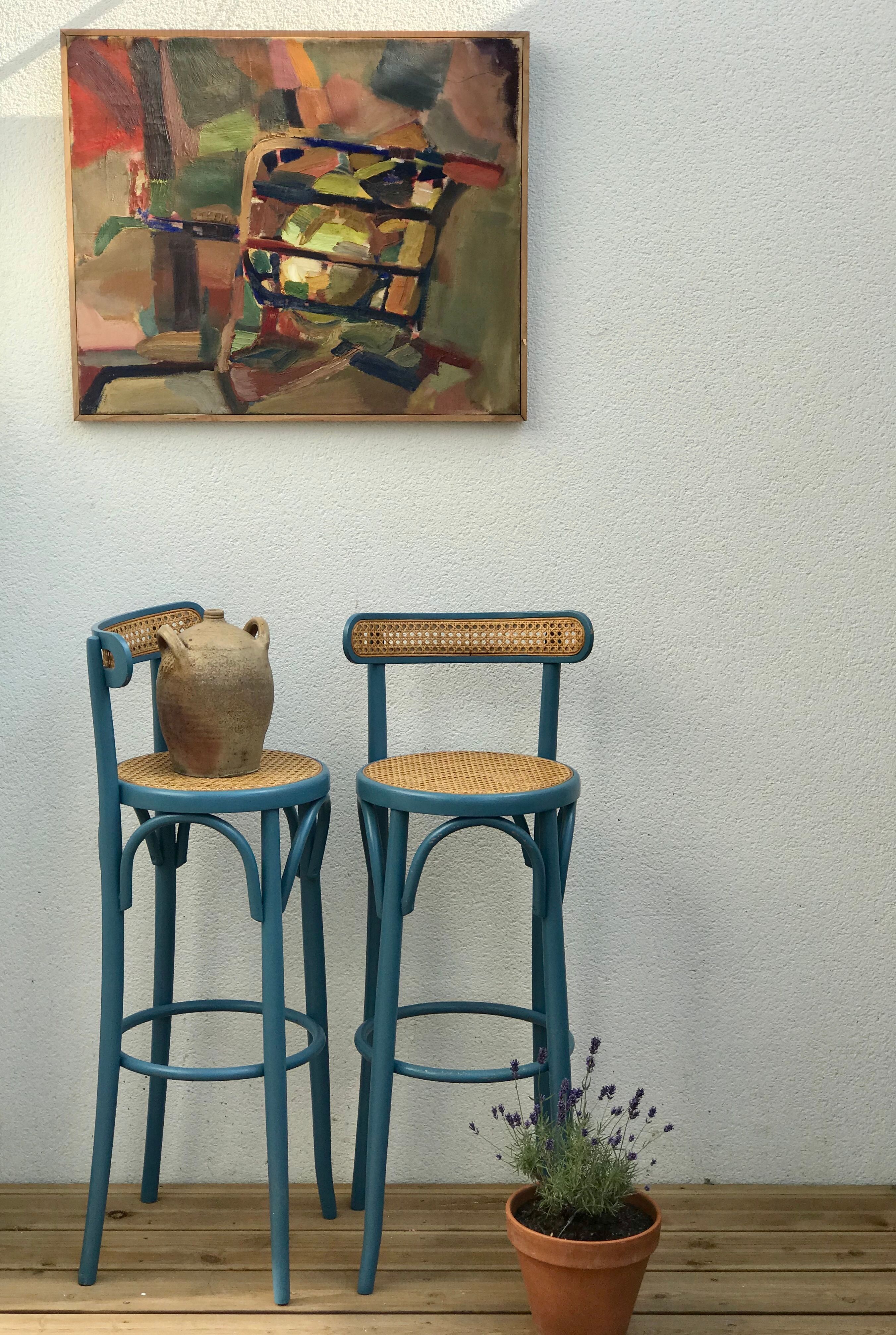 Pair of canne stools