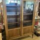 2-door cherry wood bookcase