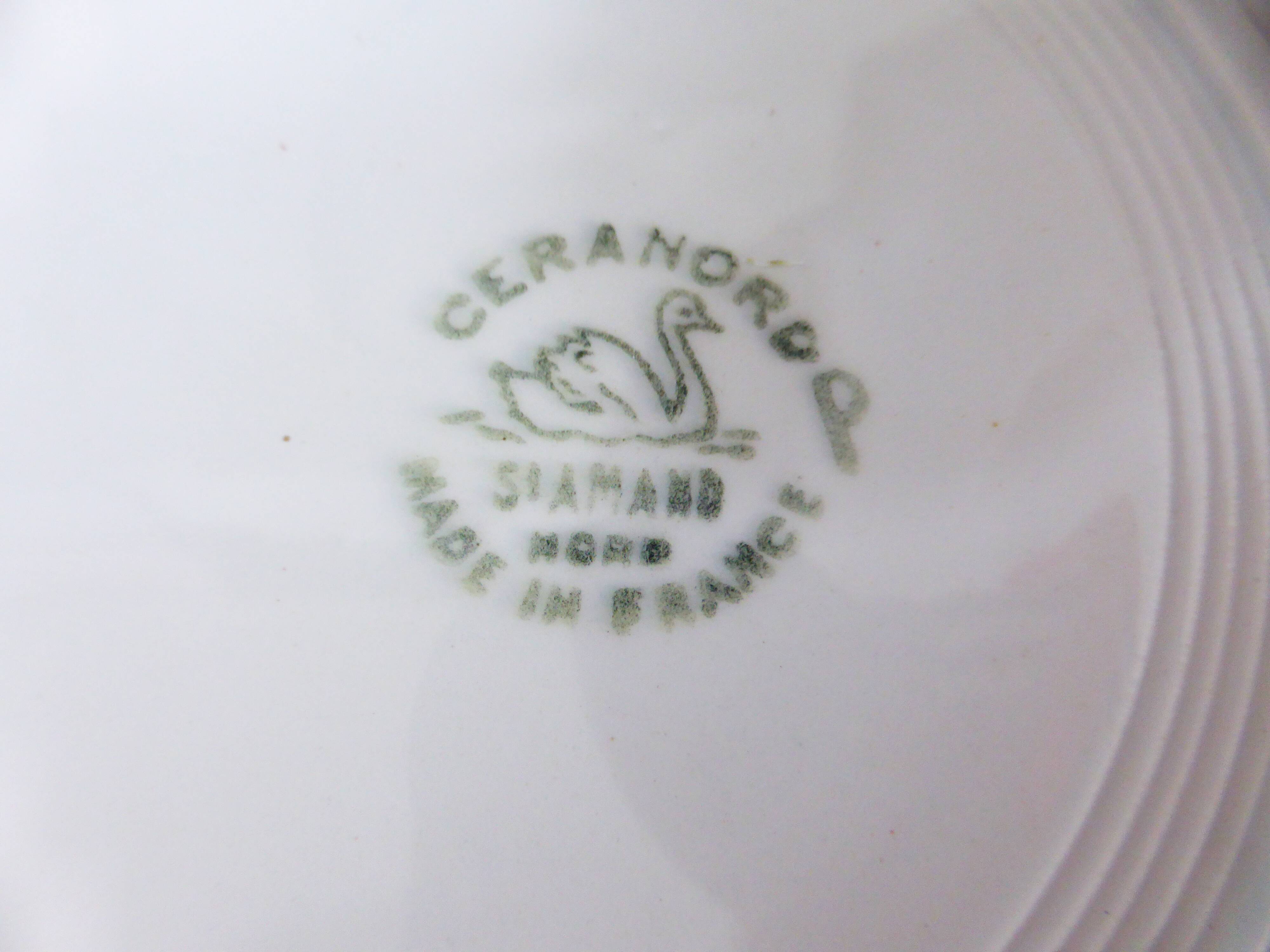 6 vintage soup plates from Céranord St Amand 220505