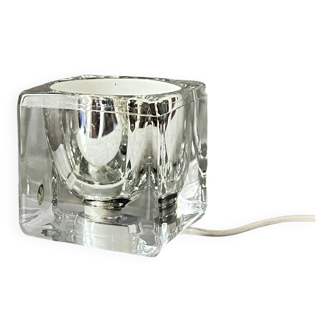 Vintage Peill & Putzler Ice Cube Glass Table Lamp, 1970s