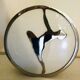 Round wall lamp metal opalescent art deco glass