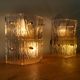 Pair of vintage frosted glass wall lamps, 1960s