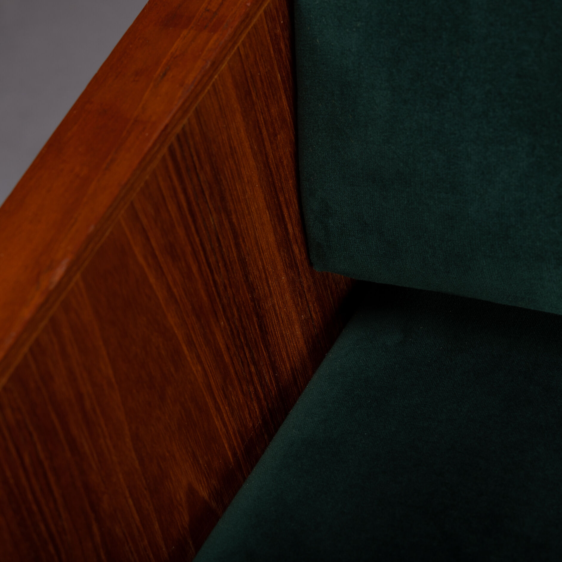 Danish midcentury modern green velvet daybed, 1960s