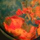 Globe in bright relief Rico Italy vintage 60s-70s