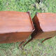 2 old wooden 'clovers' bedside tables Louis XV style