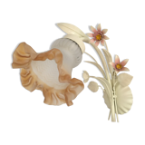 Sconce metal flowers shades pastels