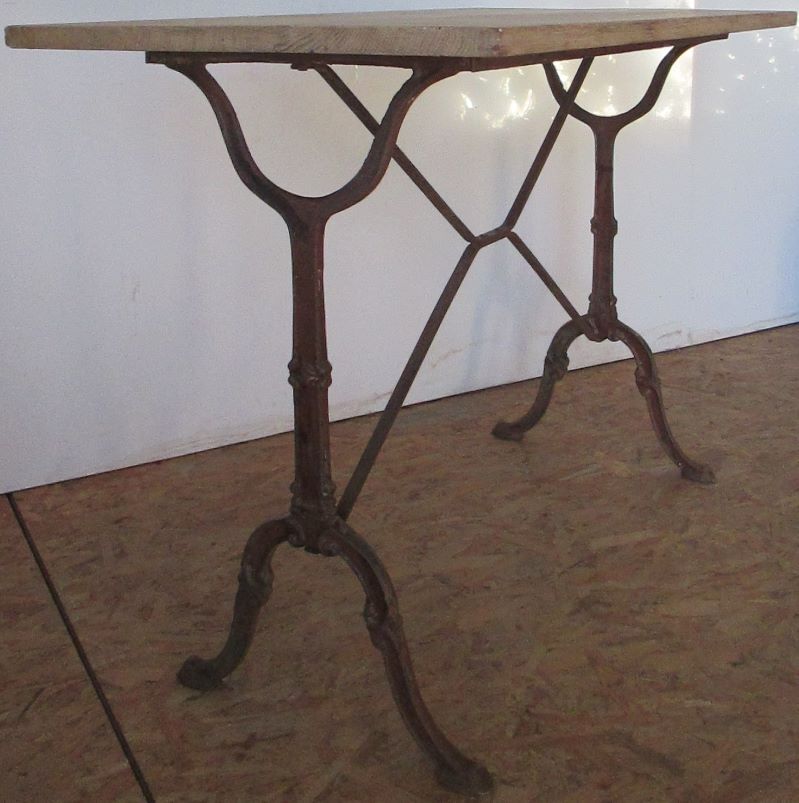 Bistro table 1900 oak tray