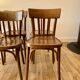 ensemble de 6 chaises bistrot en bois courbé années 50