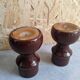 Lot de bougeoirs marron URSS
