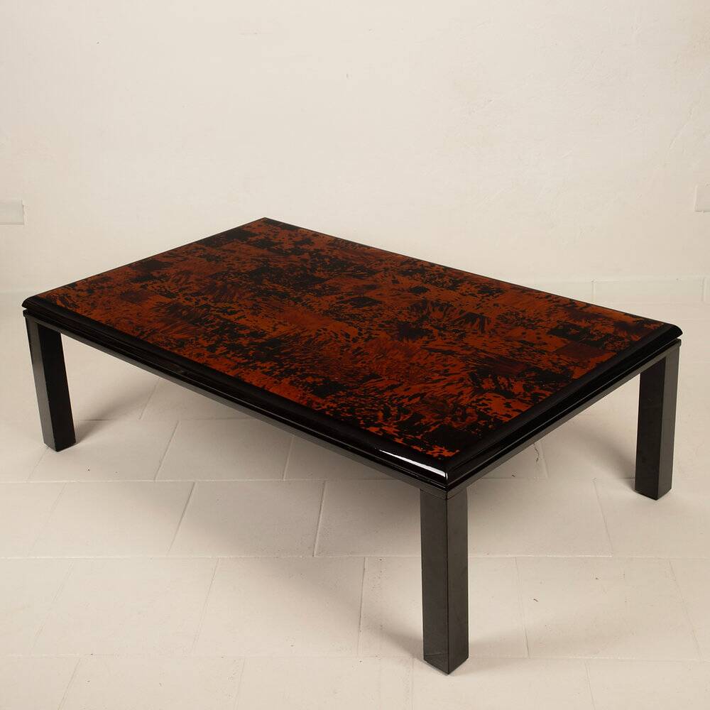 Tortoiseshell table by Roberto Jodice for Ottini Milano, 1975