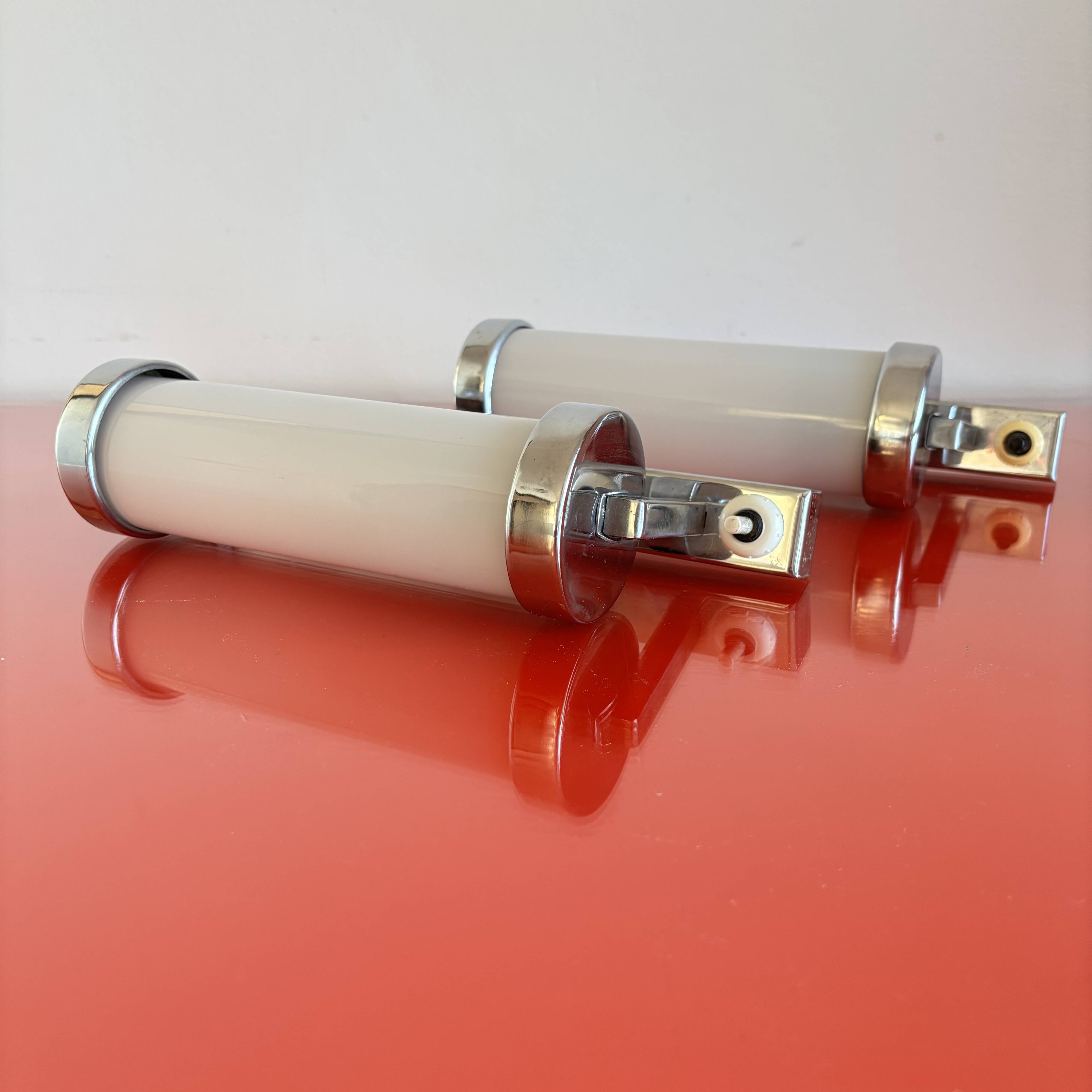 Functionalist set of bedside table lamps, Czechoslovakia