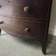 Antique Mahogany Bow Front Chest of 3 Drawers Georgian c1800-1830 Splay Fee