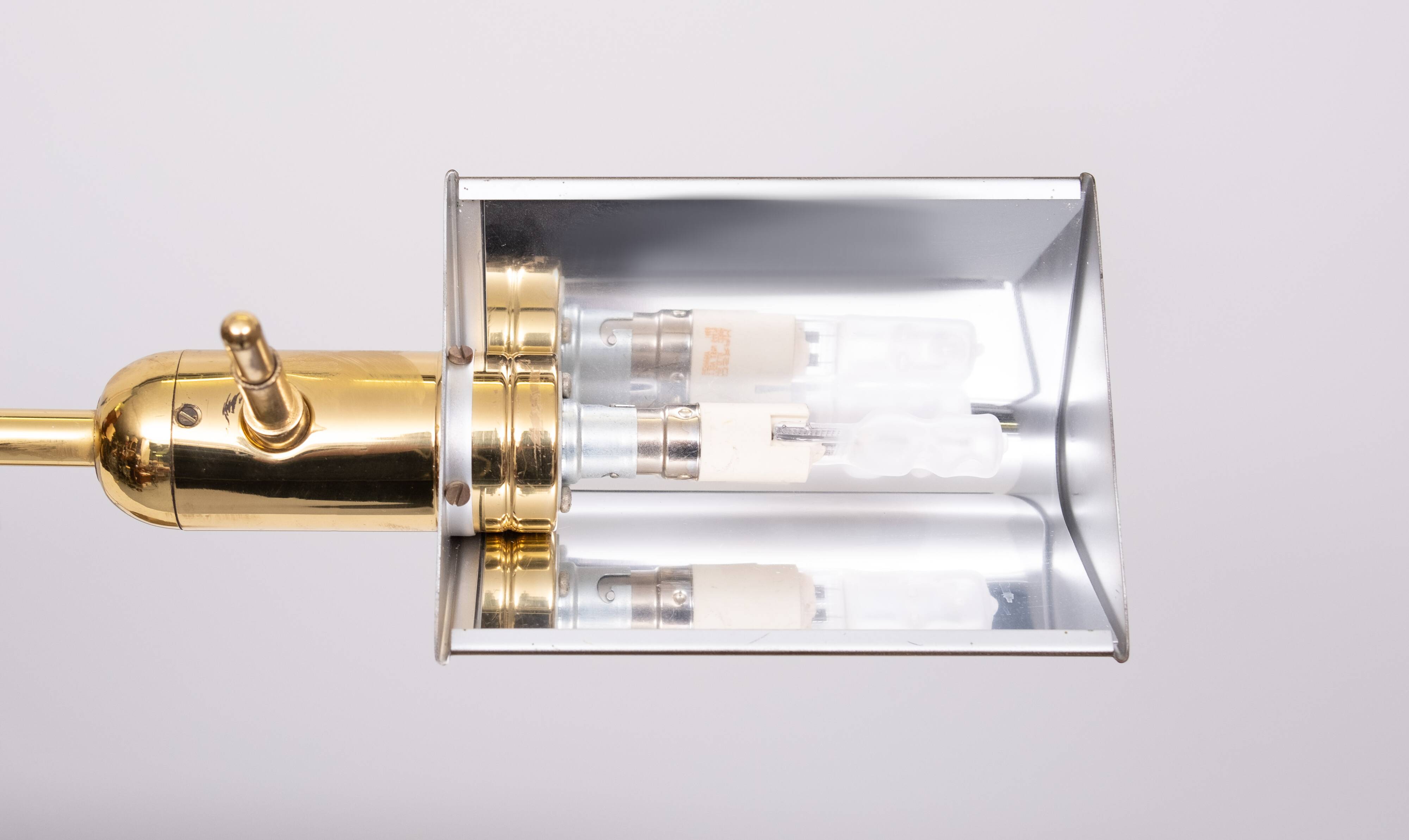 Herda Brass swing arm Desk Lamp 1980s