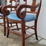 Pair of directorial style armchairs with sticks