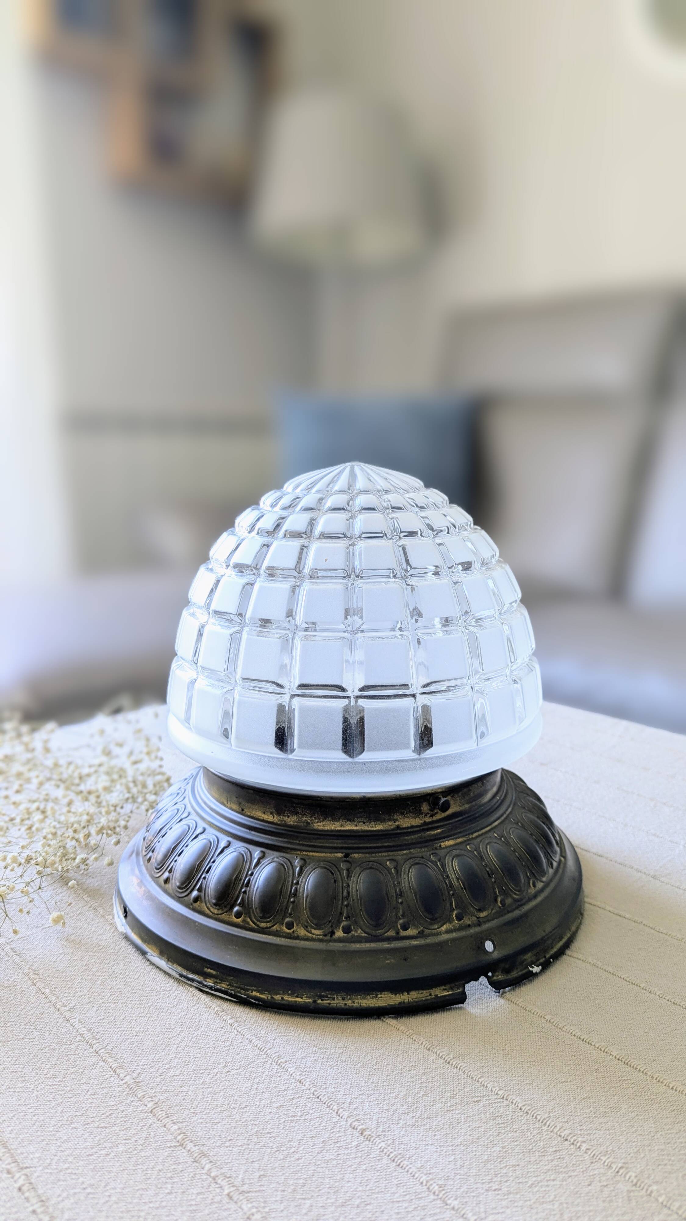 Art Deco grid ceiling light (L-0183-2)