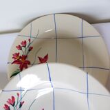 4 vintage Niderviller soup plates, Saumur model 220502
