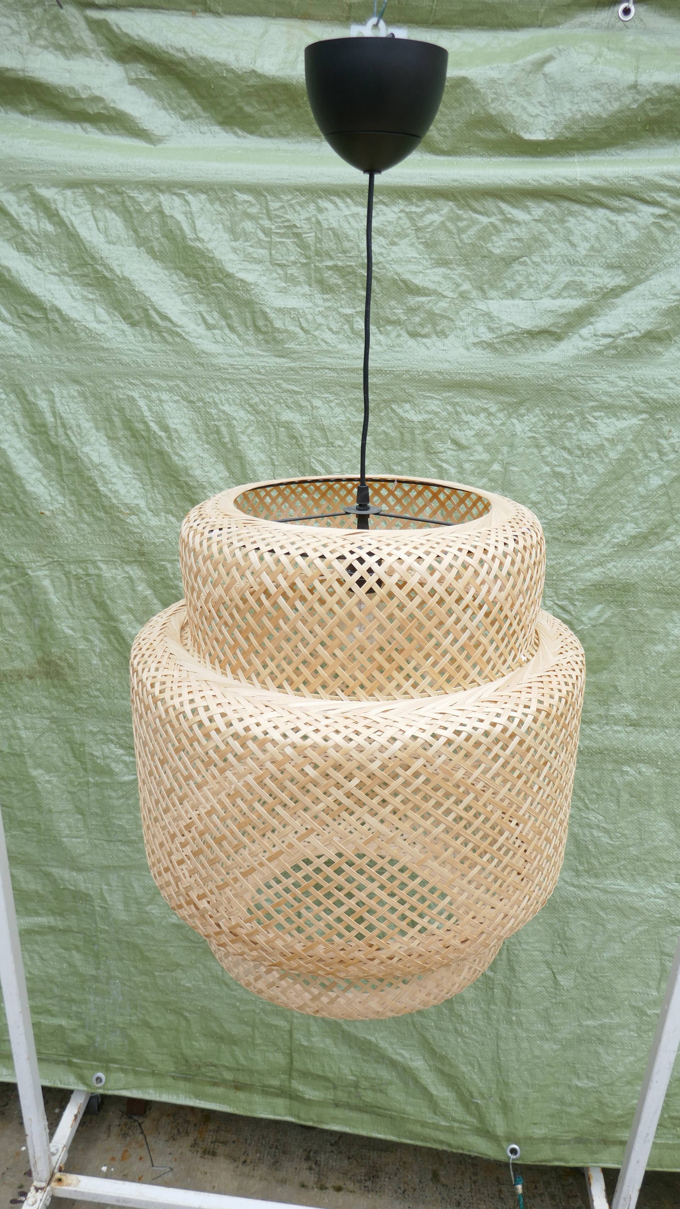 Lustre suspension en cannage Ikéa