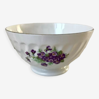 Bol dentelé à fleurs limoges années 50