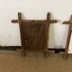 Suite of three antique mirrors in bamboo and rattan